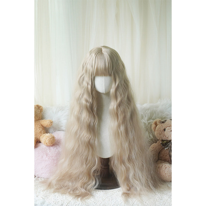 Lolita Full Bangs Long Voluminous Curly Wig in Warm Colorways