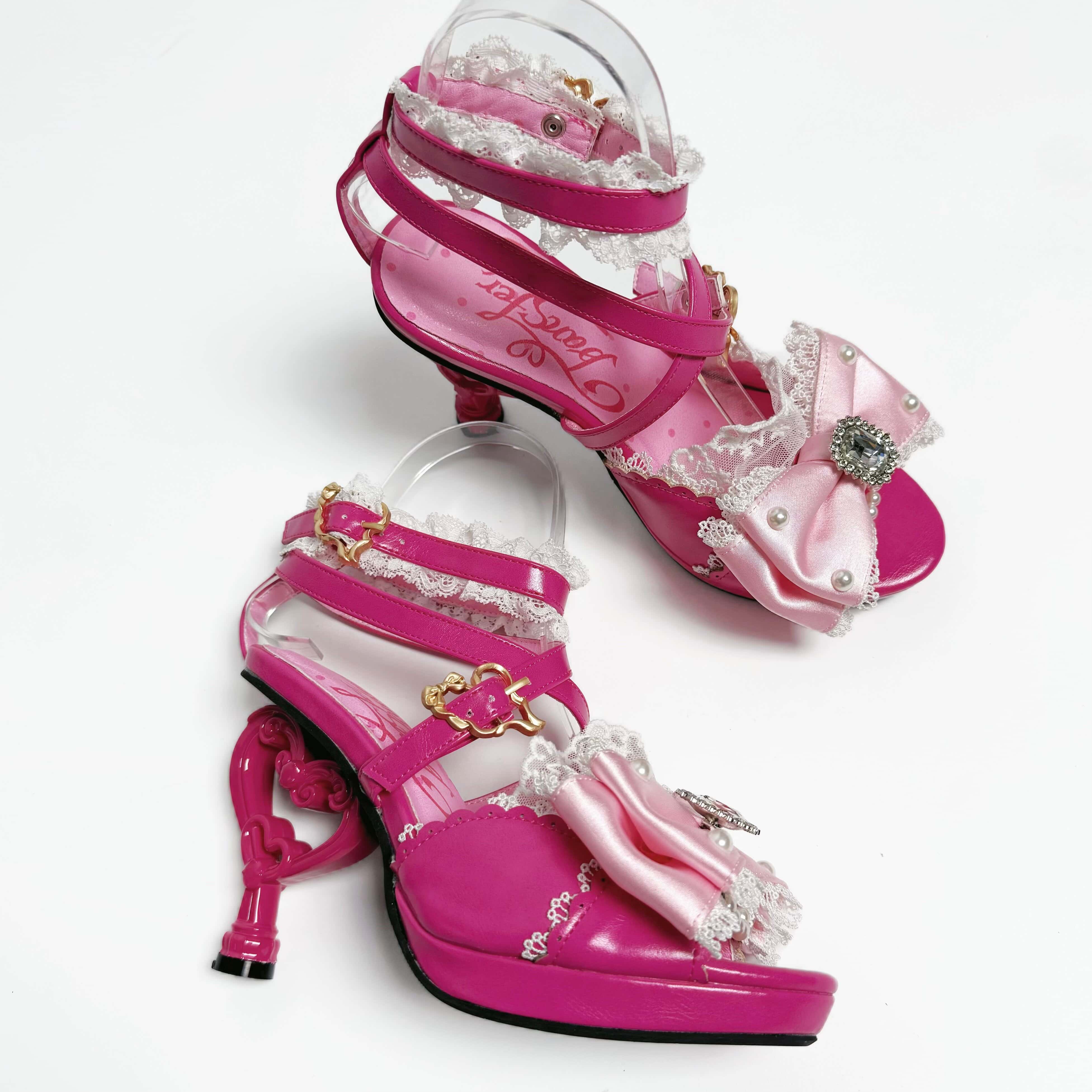 Heisei Yukihime Japanese Peep Toe Heels