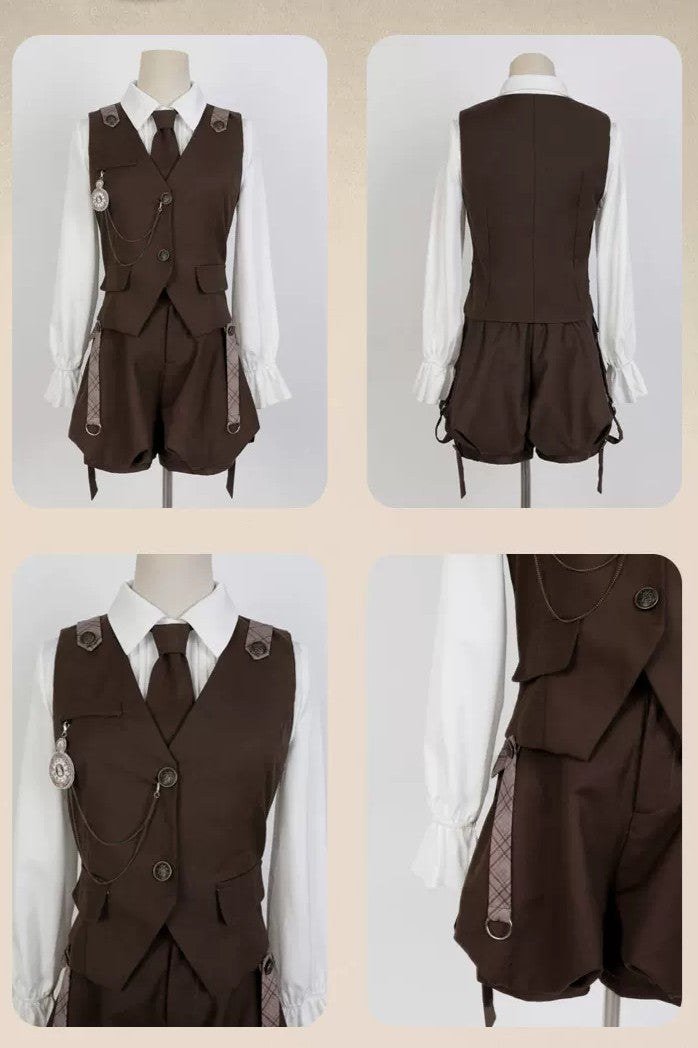 Bunny Detective Lolita Blouse, Vest & Overalls, Prince Outfit