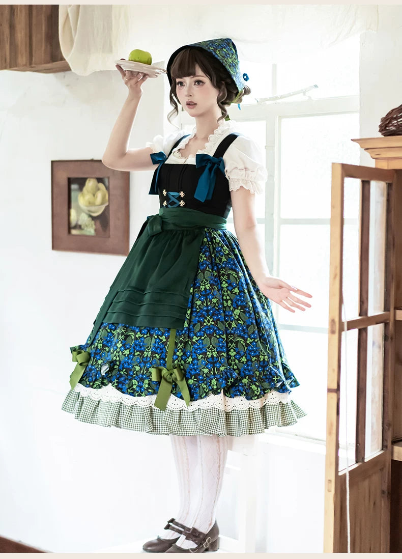Blueberry Branches for the Woodland Bavarian Style Lolita JSK Dress