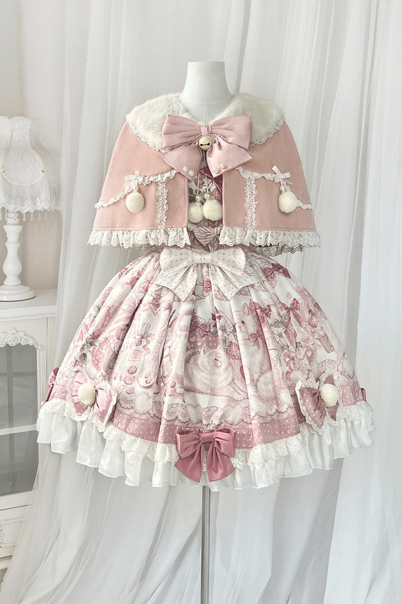 Cat Dessert House Lolita JSK Cape Camisole Dress