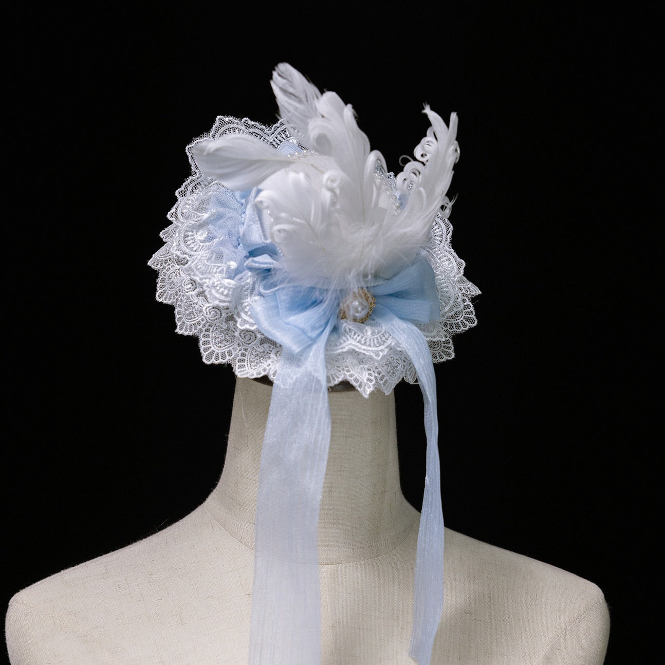 Peacock Feather SP Bridal Lolita Blue & White JSK Dress