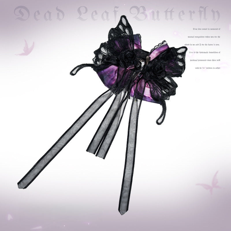 Dead Leaf Butterfly 1.0 Lolita Gothic Purple JSK Dress Set
