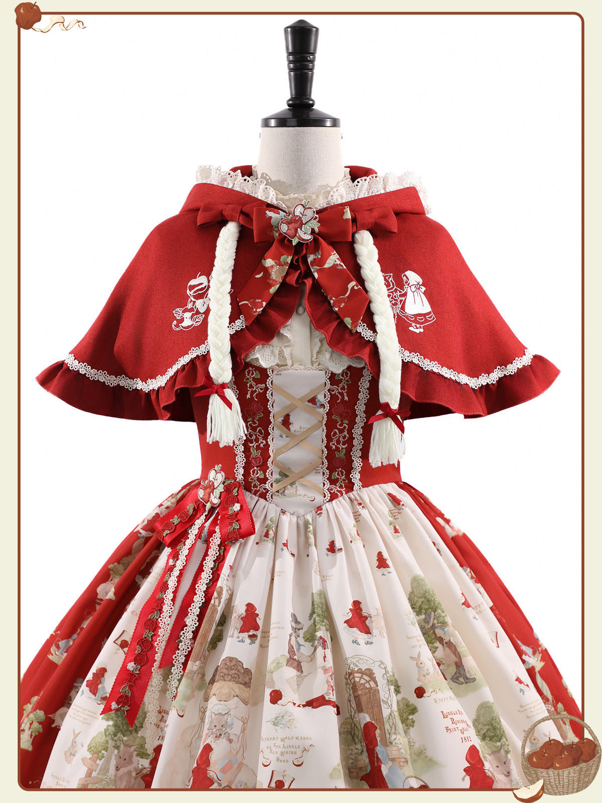 Little Red Riding Hood Original Fairy Tale Style Lolita Bustier JSK Dress