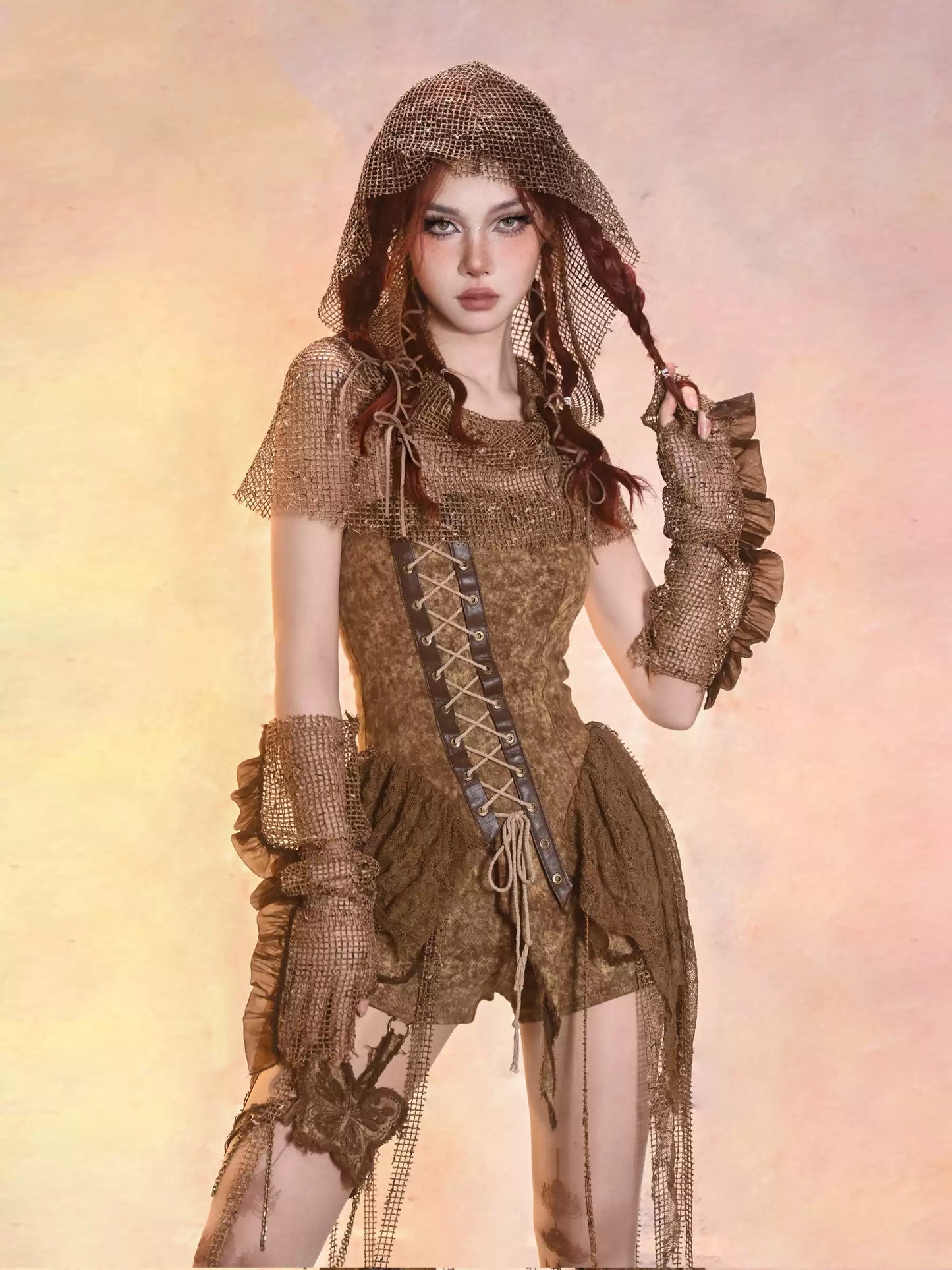 Retro Post-Apocalyptic Y2K Denim Set LE1014