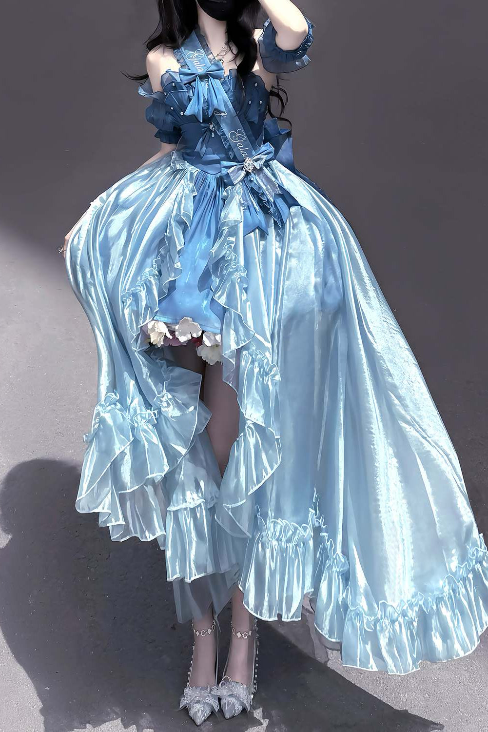 Lolita Princess Blue Dress Set