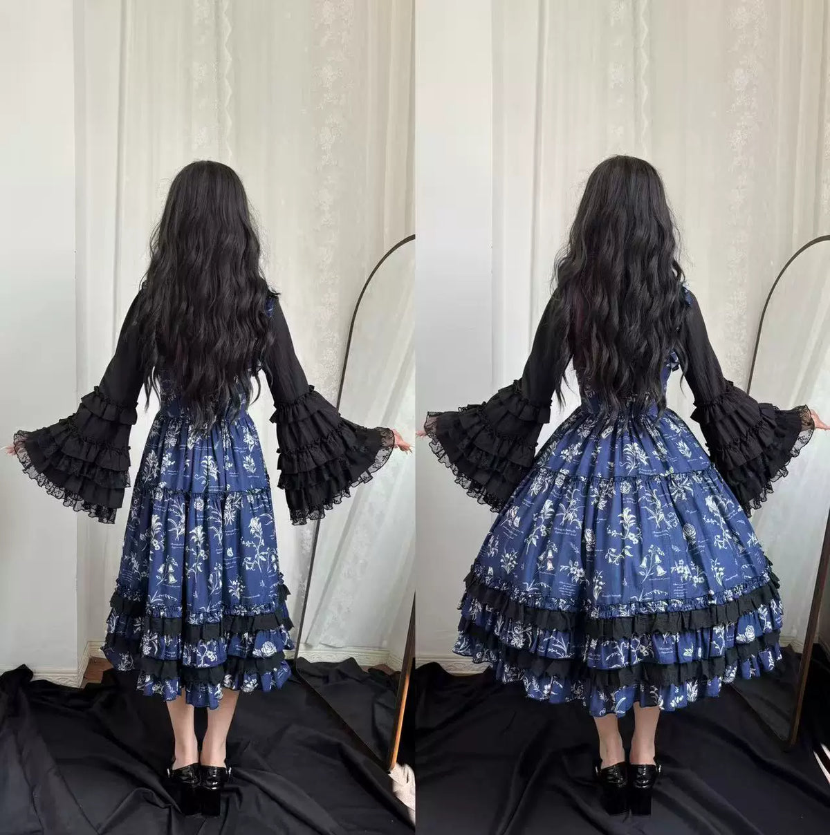 Frost Descent Lolita Floral Wall JSK / OP Dress