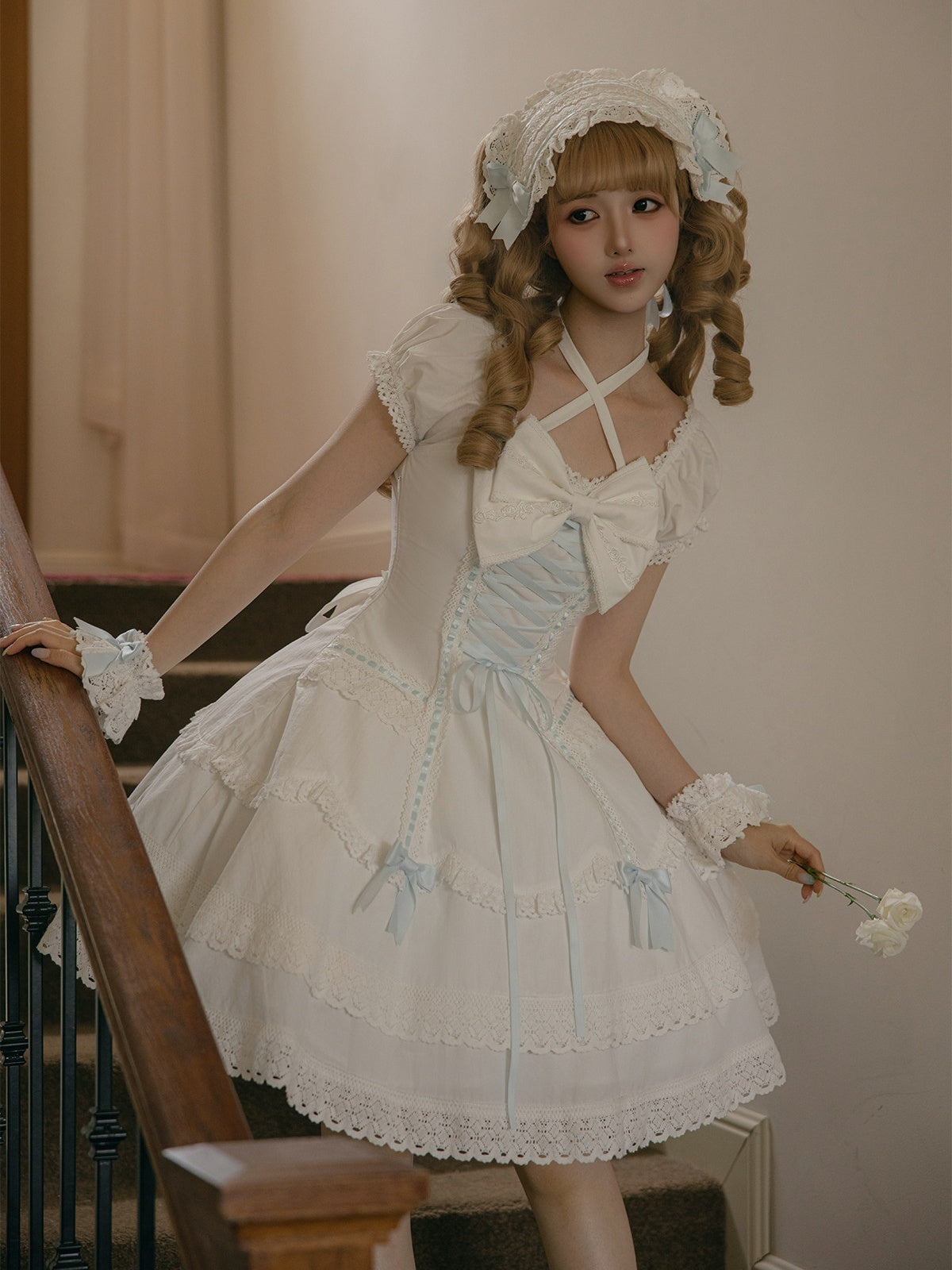 Showa Sweetheart Vintage Japanese‑Style Lolita OP Dress