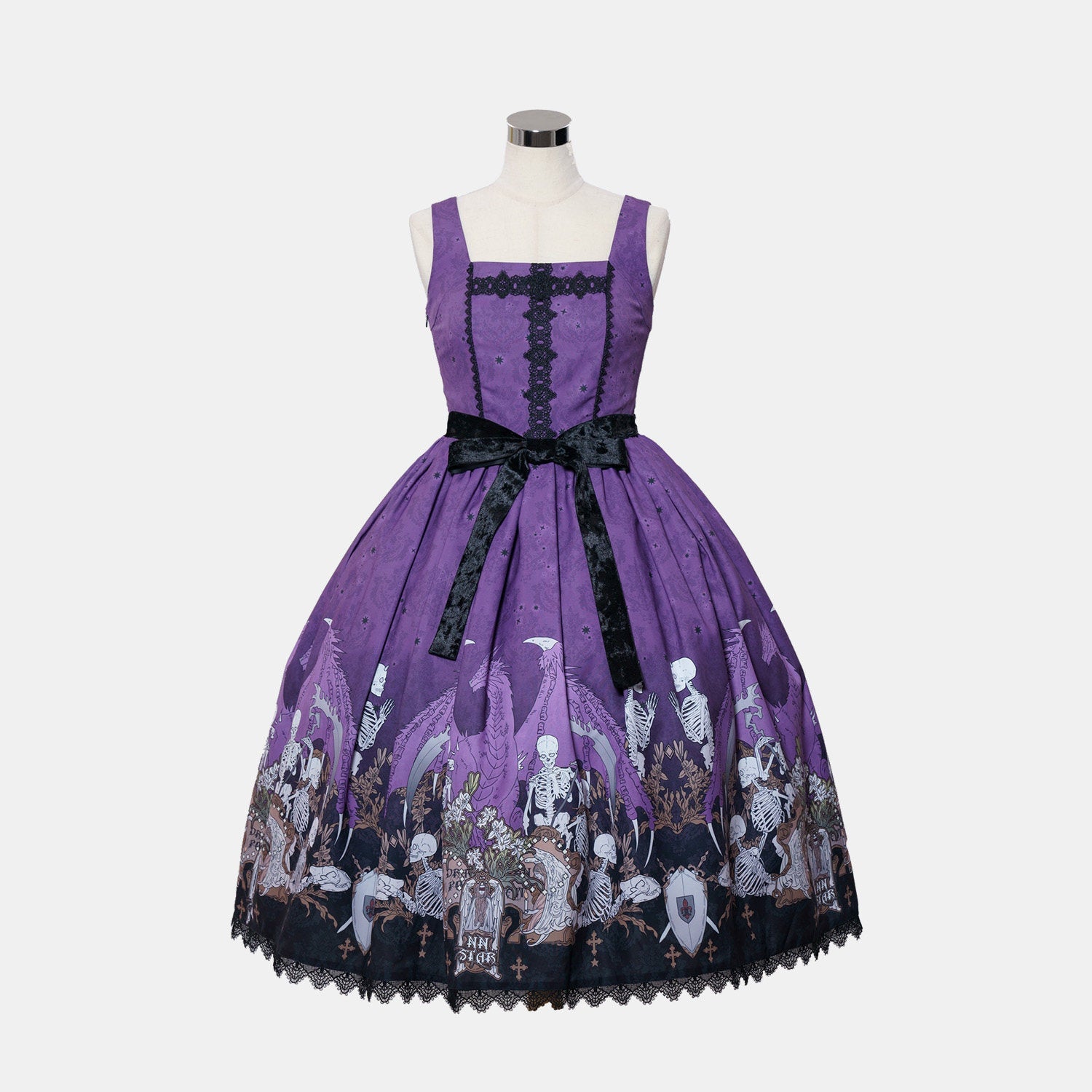 Dragon Bone Lily Lolita Gothic Purple JSK Dress