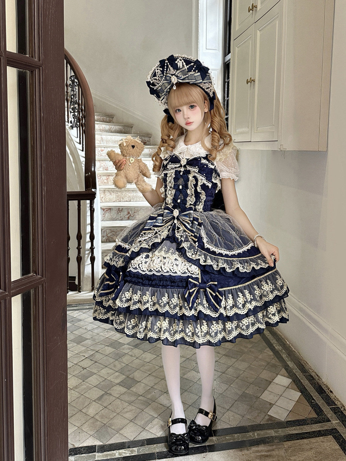 Crown of Gems Lolita Blue JSK Dress