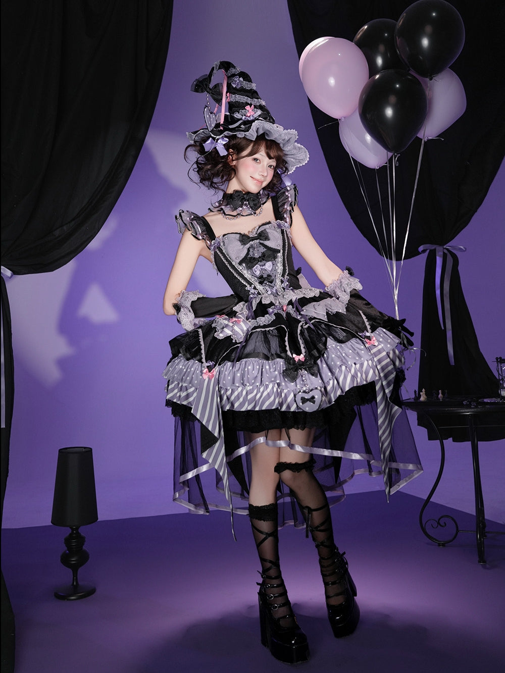 Night of Witchcraft Gothic Lolita Halloween JSK Dress Set