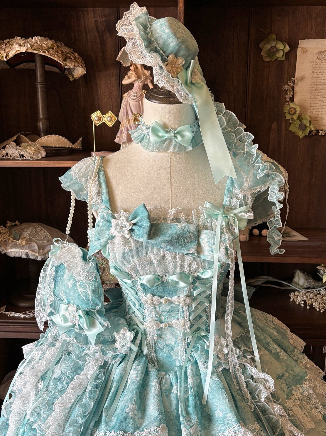 Jellyfish Pear Blossom Daily Lolita Blue JSK Dress