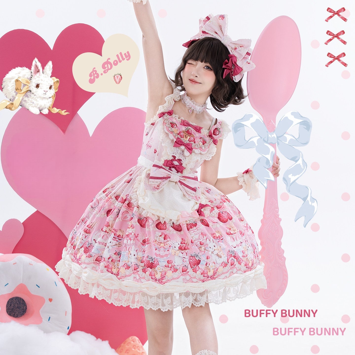 Buffy Bunny Lolita Pink JSK Dress