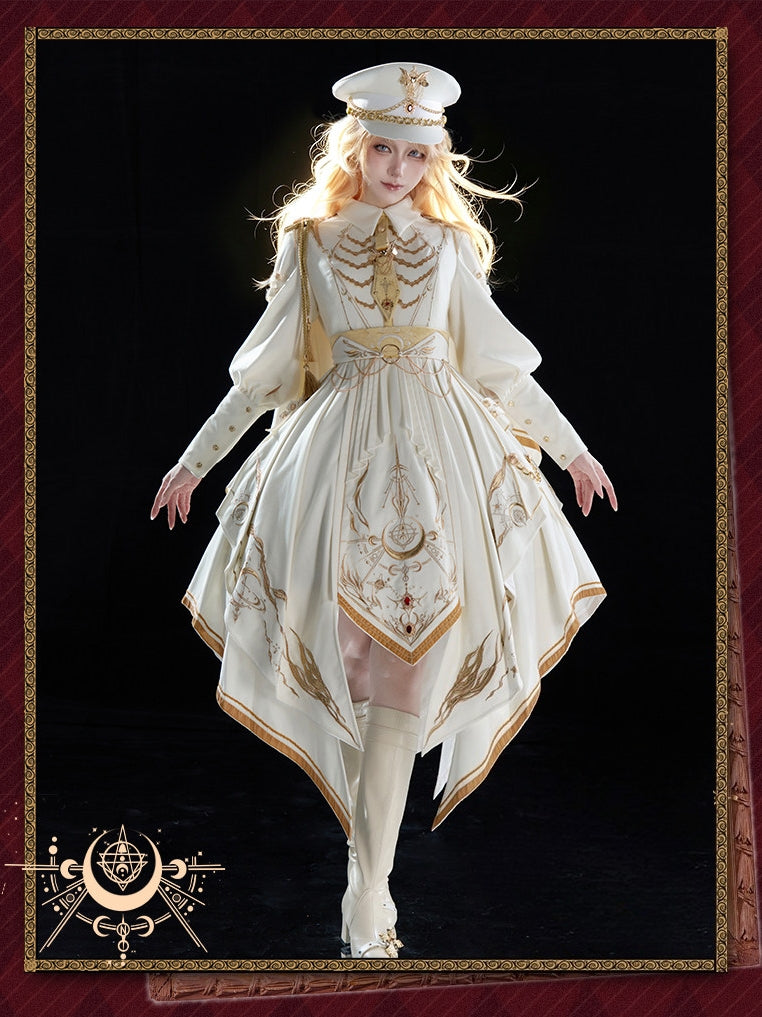 Final Relic Military Gothic Lolita OP Dress Full Set