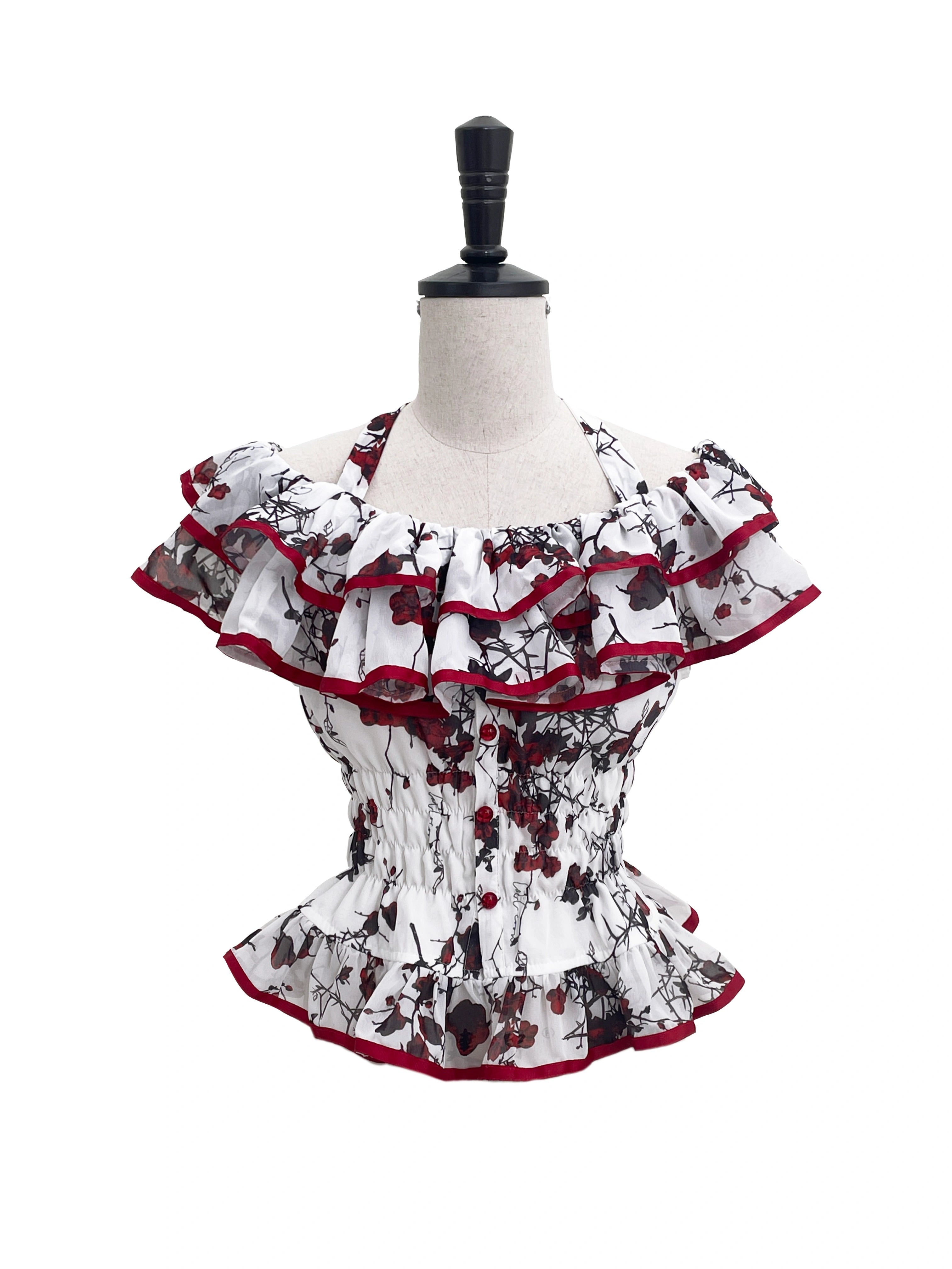 Thorned Rose Gothic Lolita Red Blouse & Skirt Set