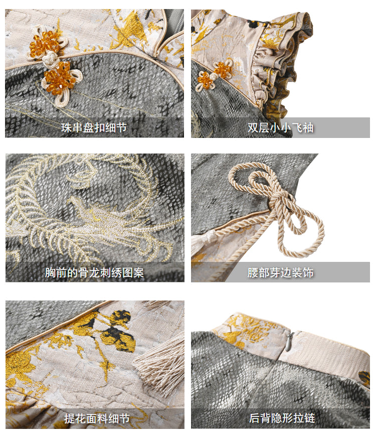 Lolita Modern Snake Pattern Dress LG1029