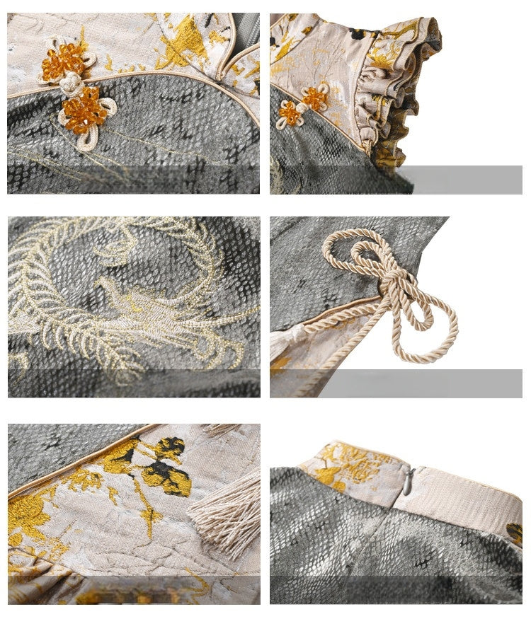 Spring Dragon Festival Embroidered Dress