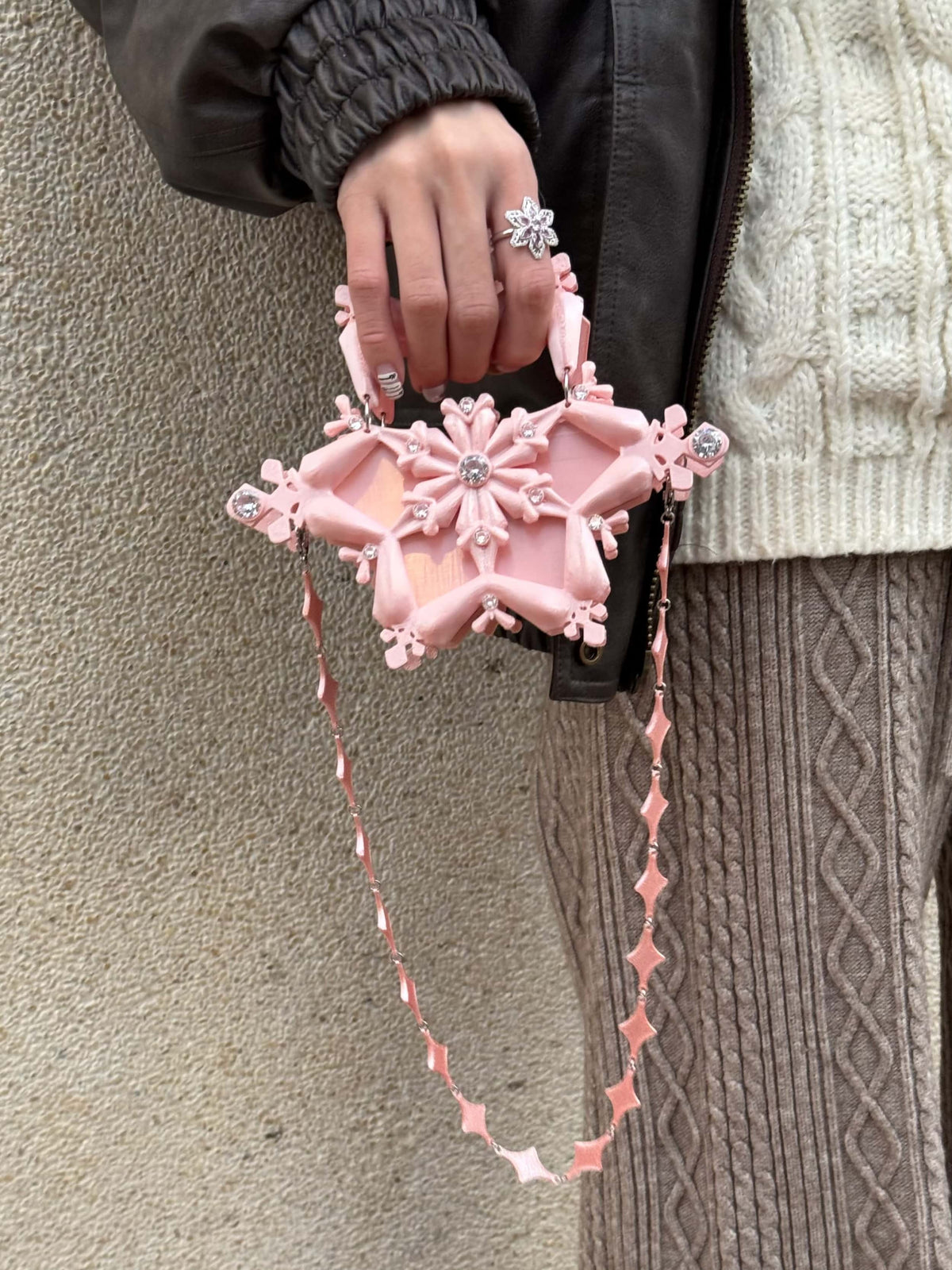 Snowflake 3D Printed Mini Handbag