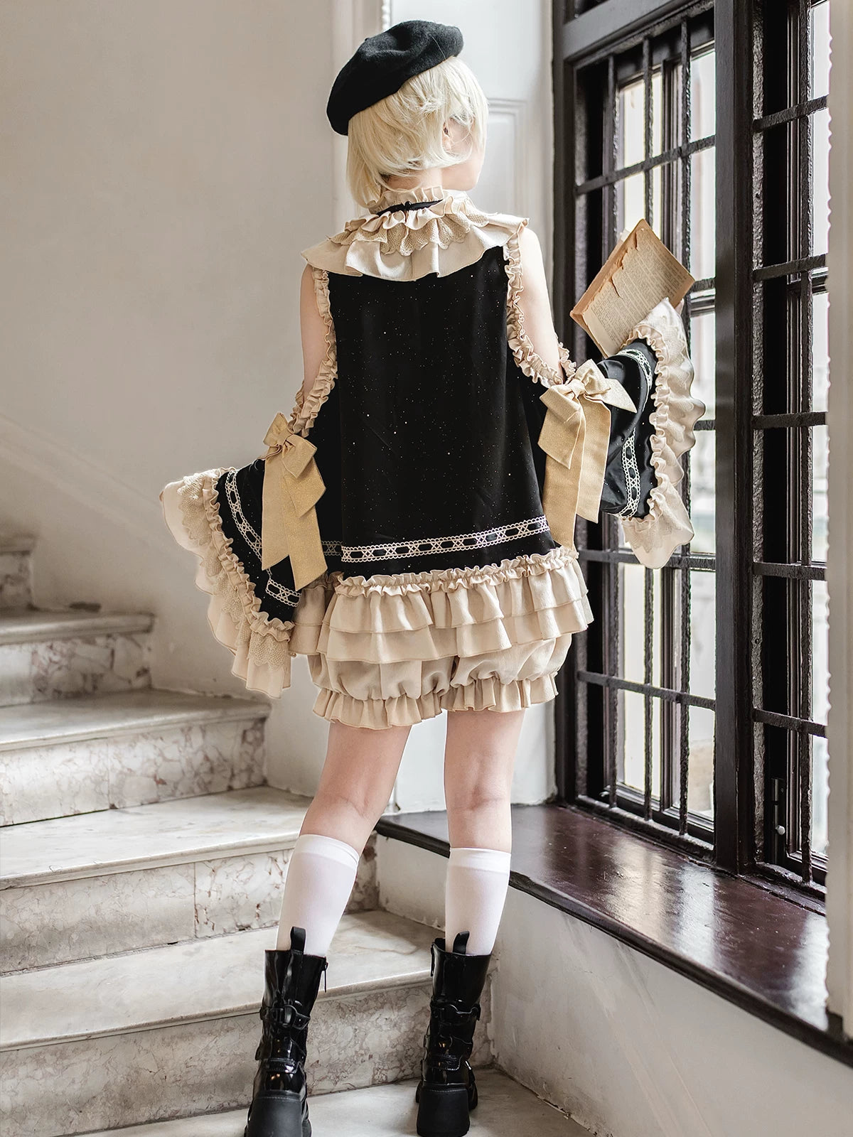 Cross Saint Lolita Dark Academia Gothic Ouji Prince Outfit Set