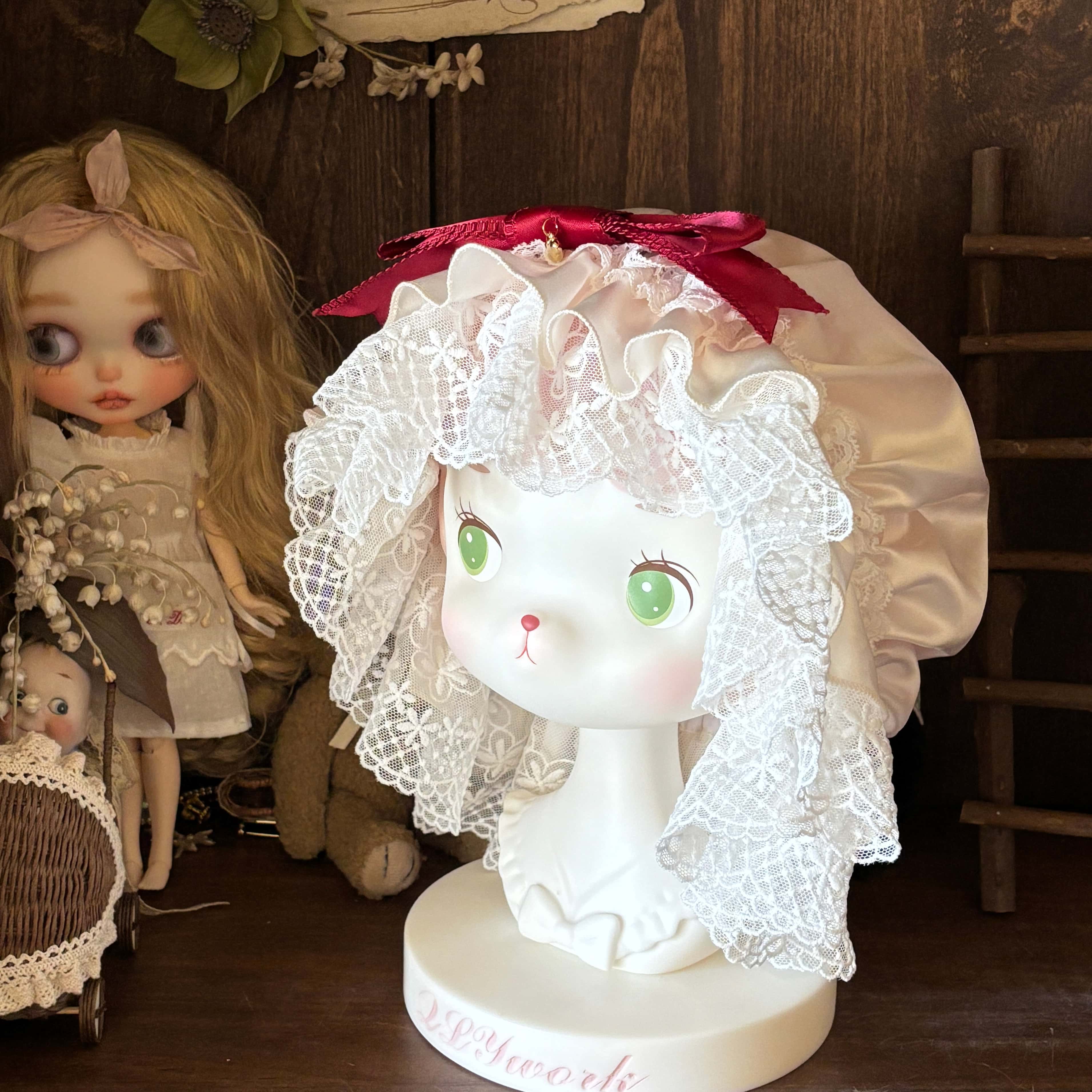 Paria Cream Strawberry Satin Lolita OP Dress