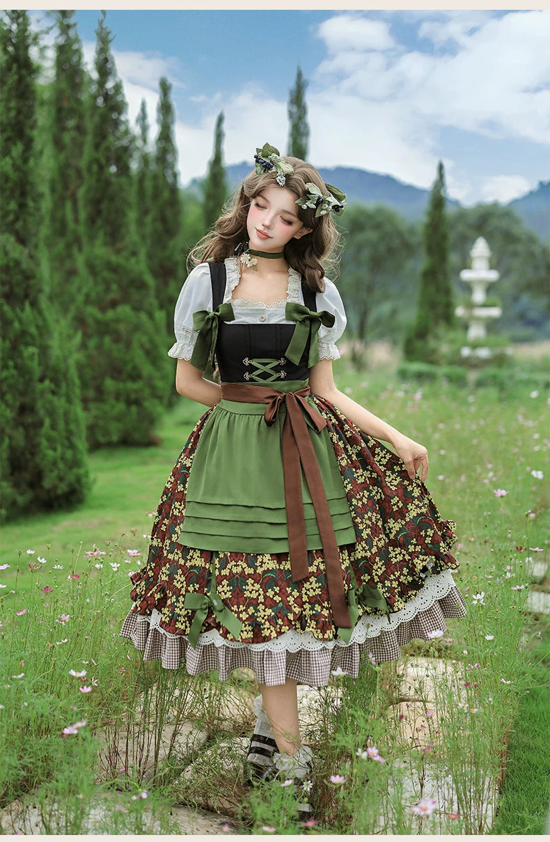 Blueberry Branches for the Woodland Bavarian Style Lolita JSK Dress