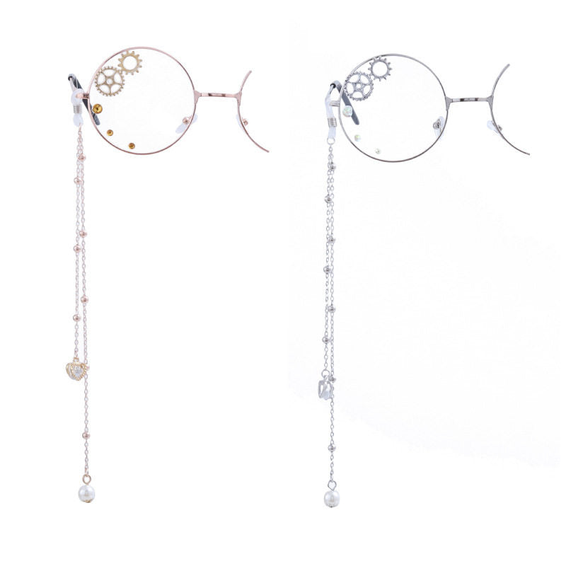 Rose Gear Bat Wing Steampunk Gothic Lolita Monocle Eyeglass Accessory