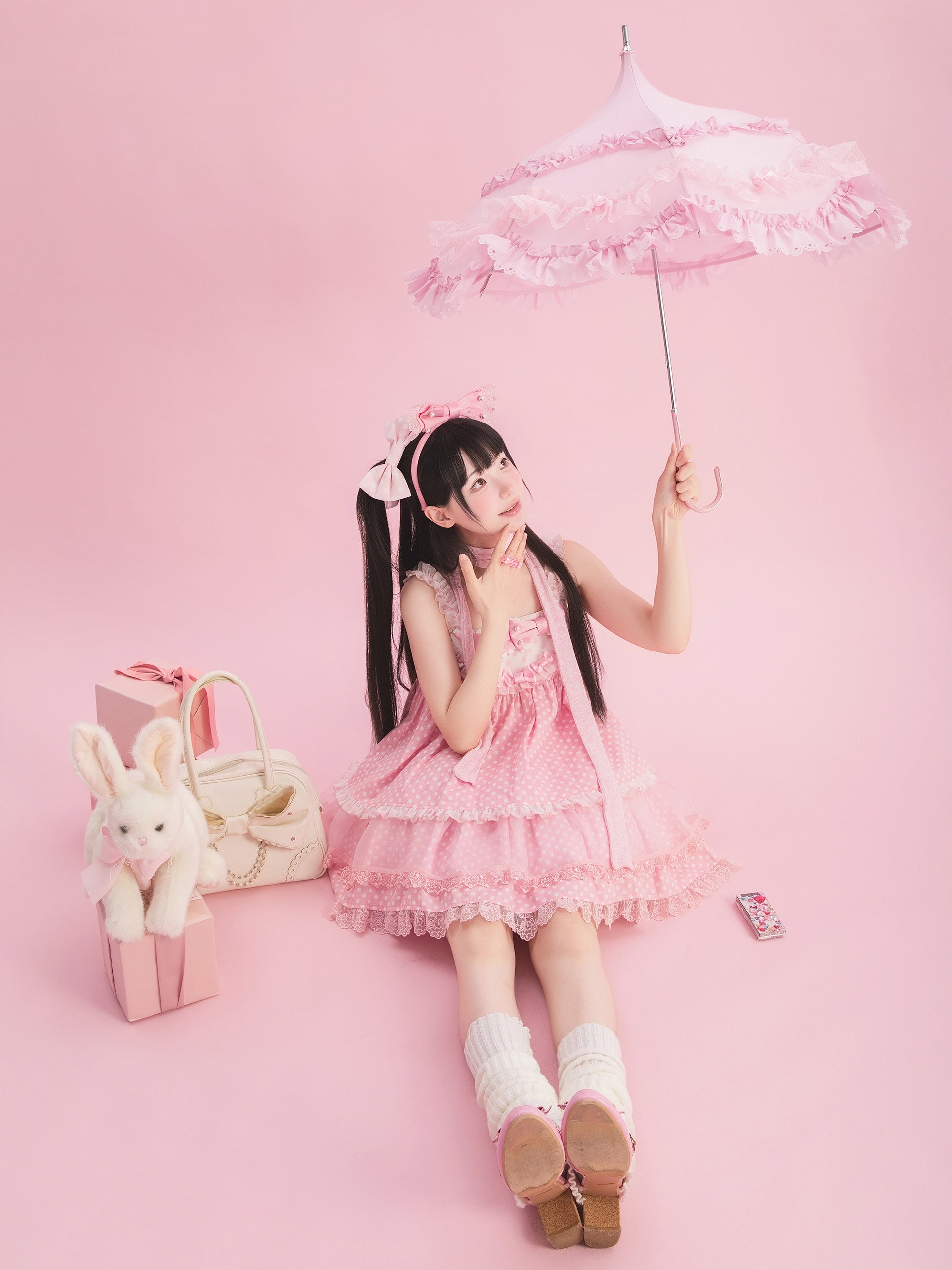 Candy Blog Lolita Pink Top & Skirt Set