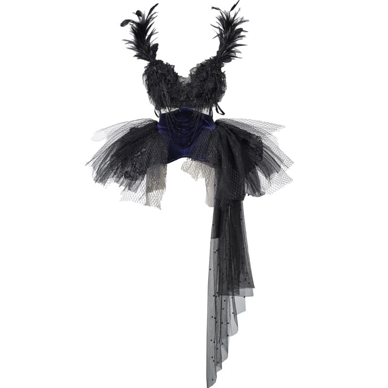 Mourning Day Dark Tulle Ballet Skirt Set