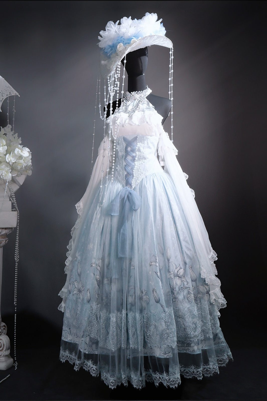Ice Snow Lily Lolita Top & SK Set
