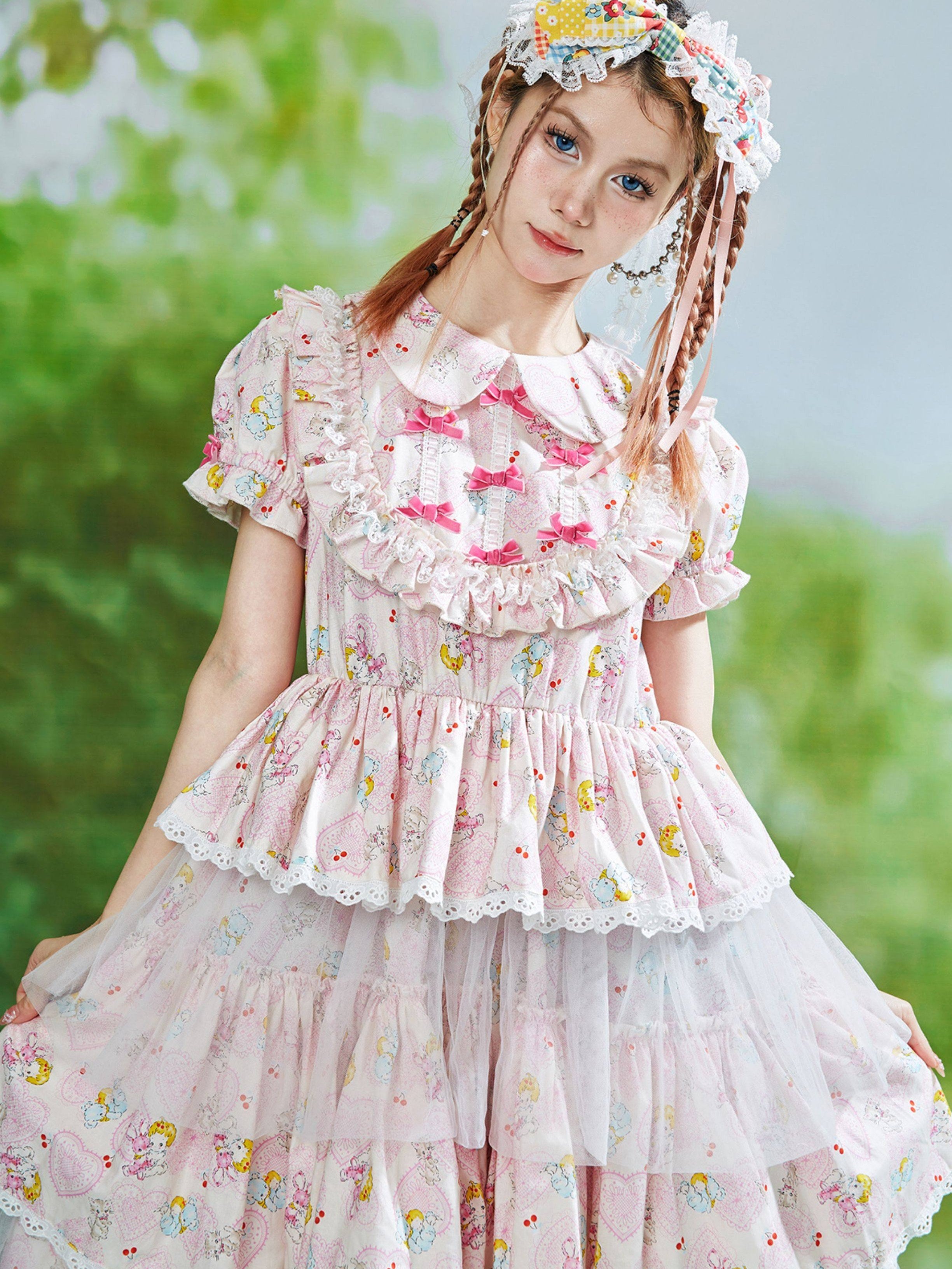 Candy Cottage Showa Retro Pink Dress