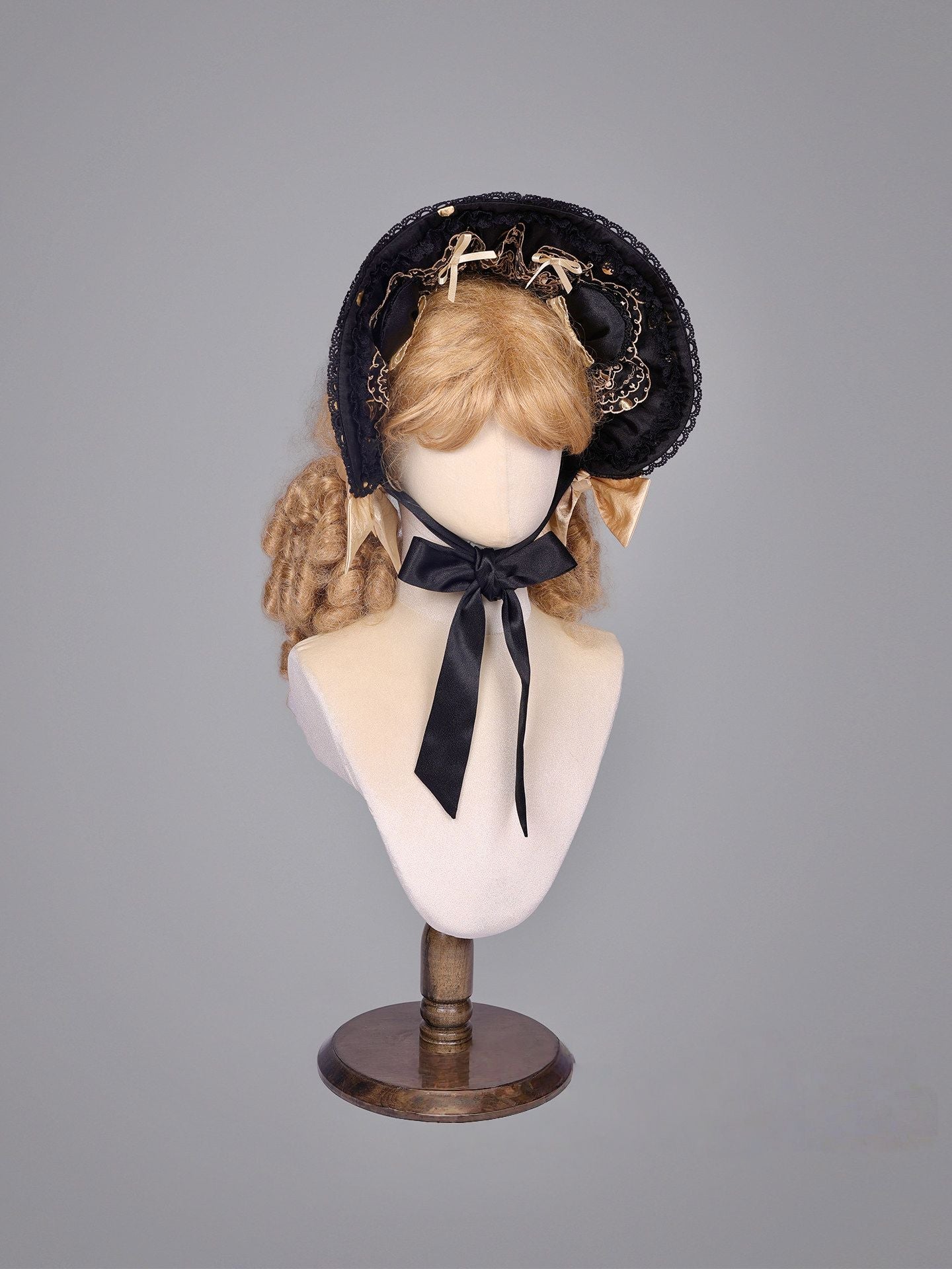 Black Sugar Bear Lolita Black & Gold Dress