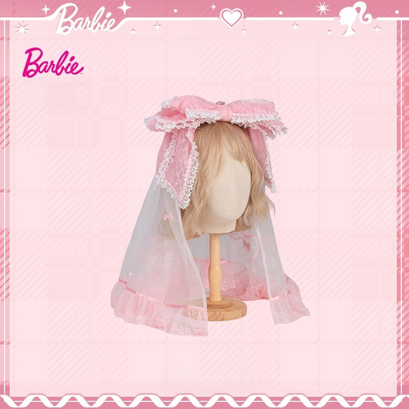 Dreamy Daydream x Barbie Collab Lolita Heart‑Embroidered JSK Dress