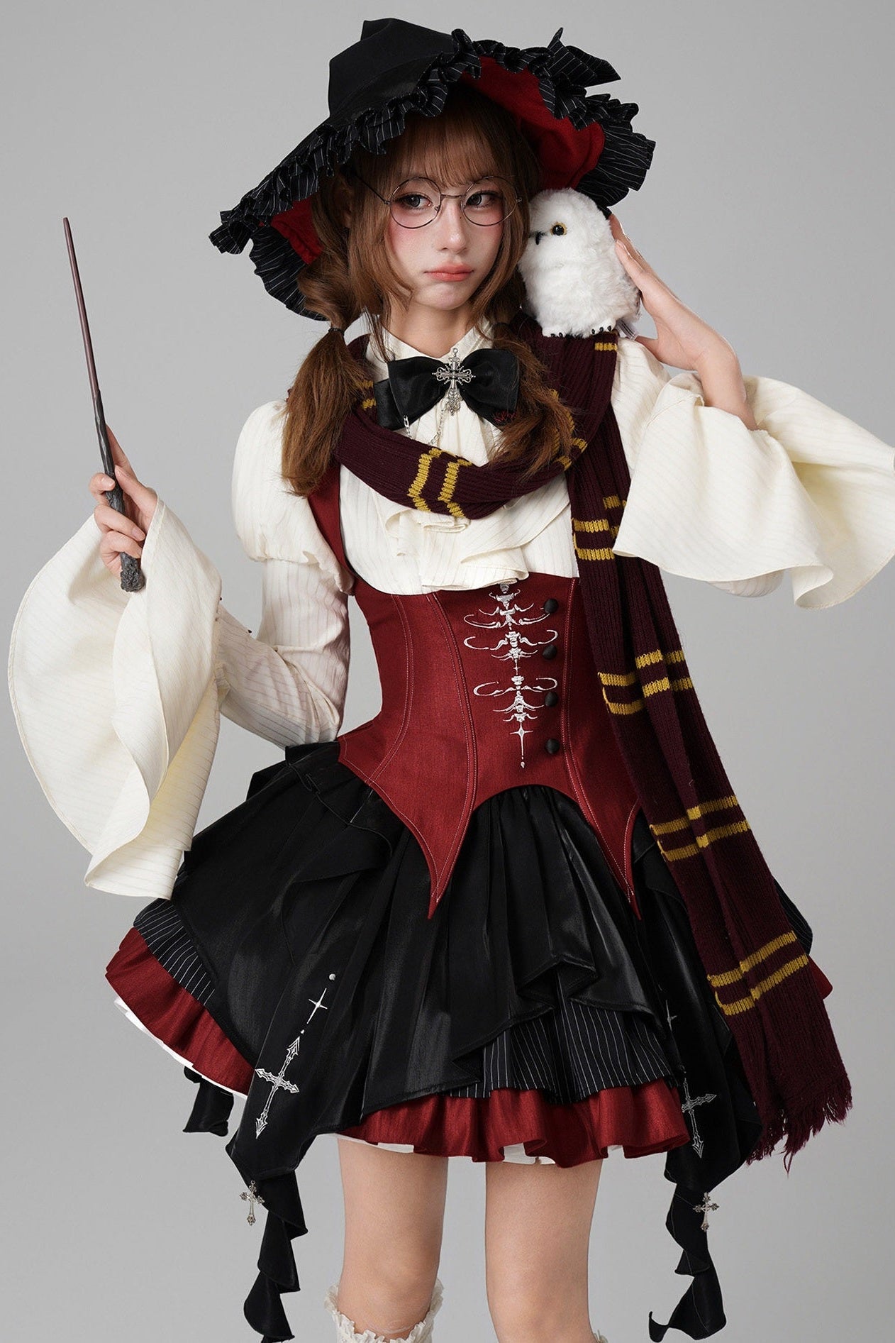 Upside-Down Curse Gothic Lolita Red Dress Set