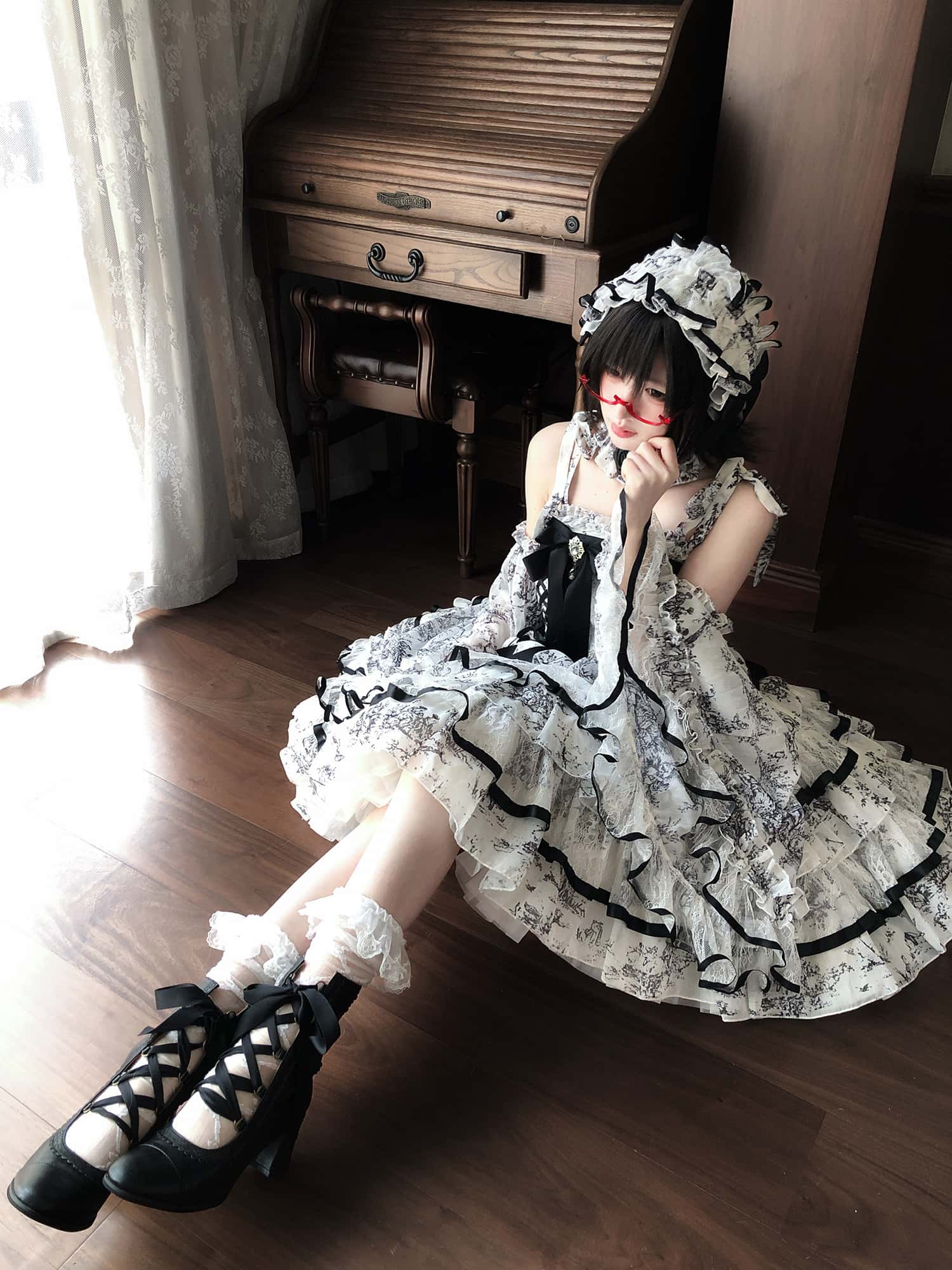 Rainy Celadon Lolita Boned Corset Dress