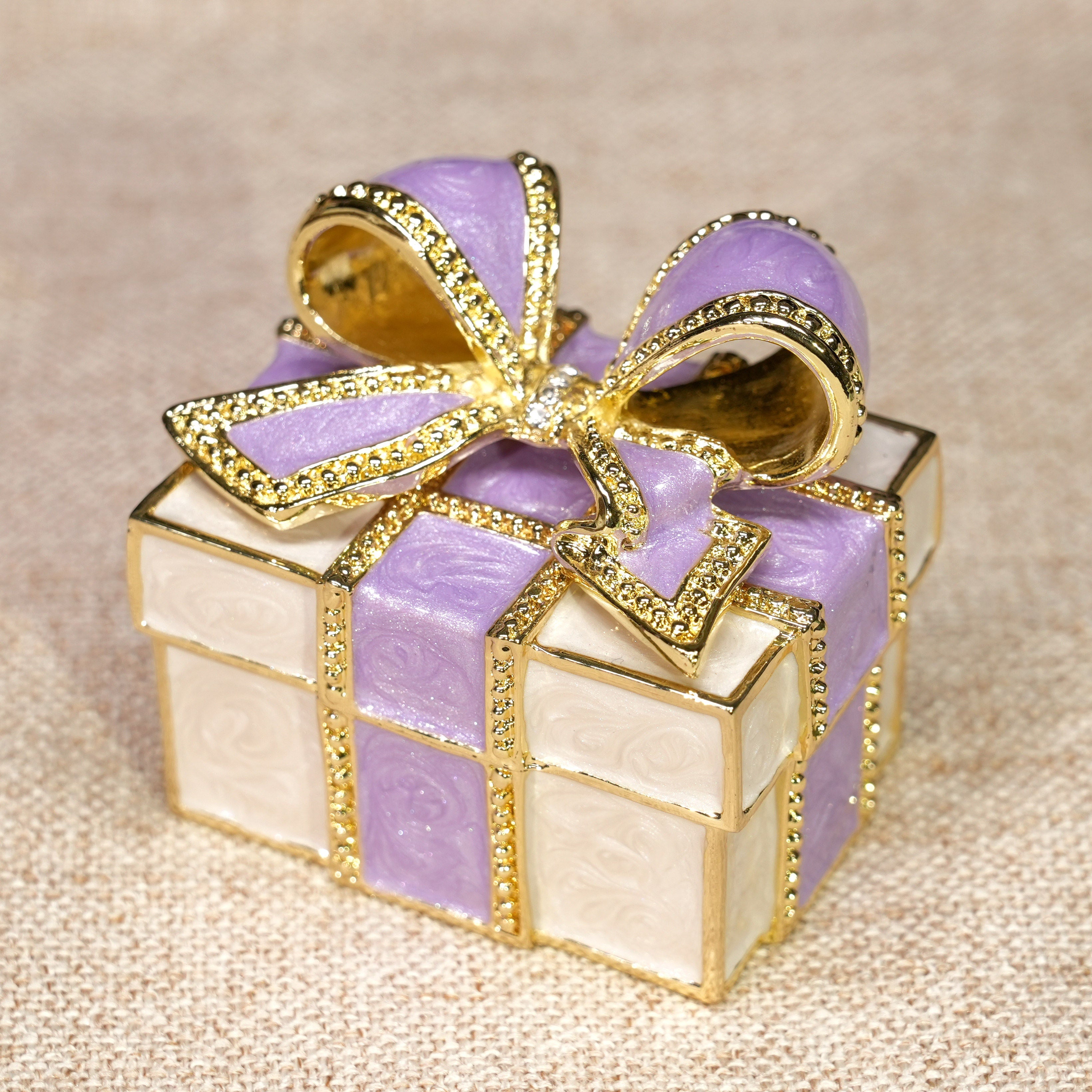 Gift Box-Shaped Enamel Jewelry Box Lolita Decor Gift Large