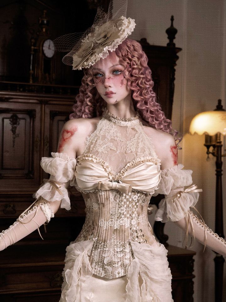 Cupid's Verse Casket Rococo Corset & Mermaid Skirt Set