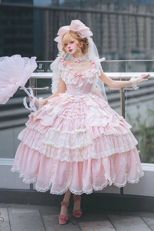 Frosted Starlight Elegant Bridal Sweet Lolita JSK Dress