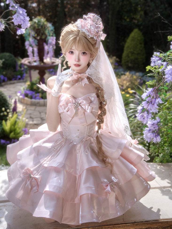 Satin Fantasy Lolita Long Length Cocktail Dress