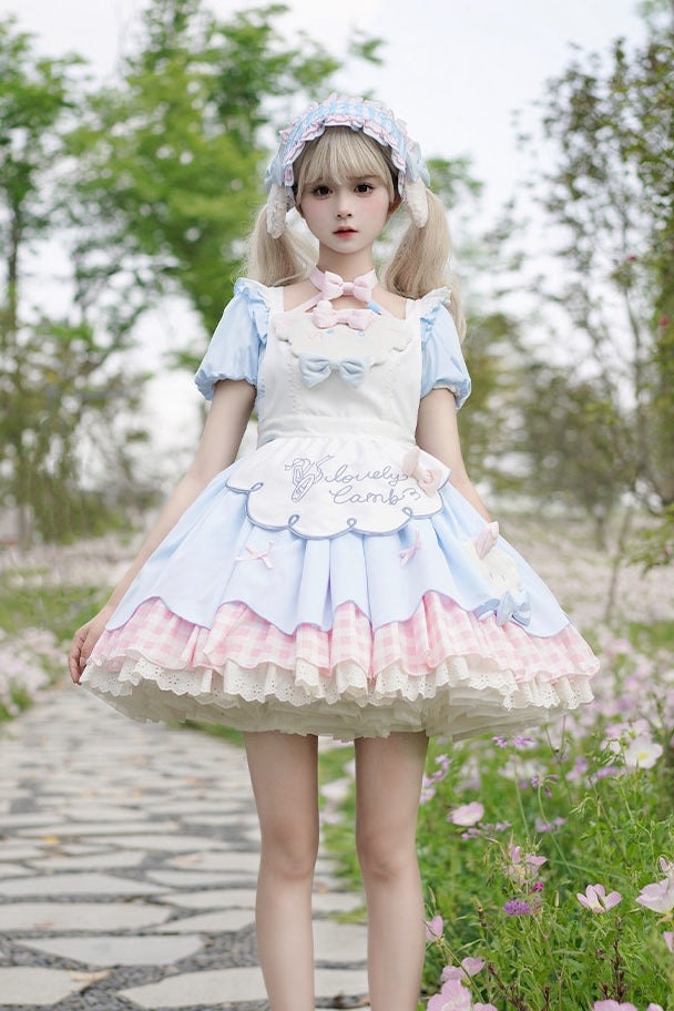 Baa Baa Story Lolita Puff Sleeve OP Dress