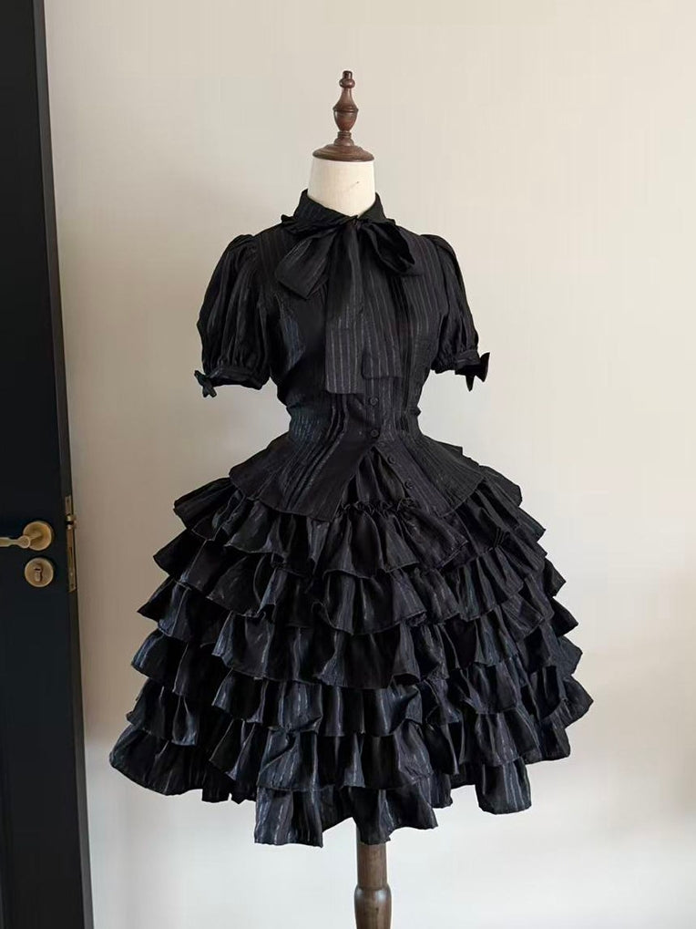 Mist Veil Sweet Cake‑Layer Lolita Mini Skirt