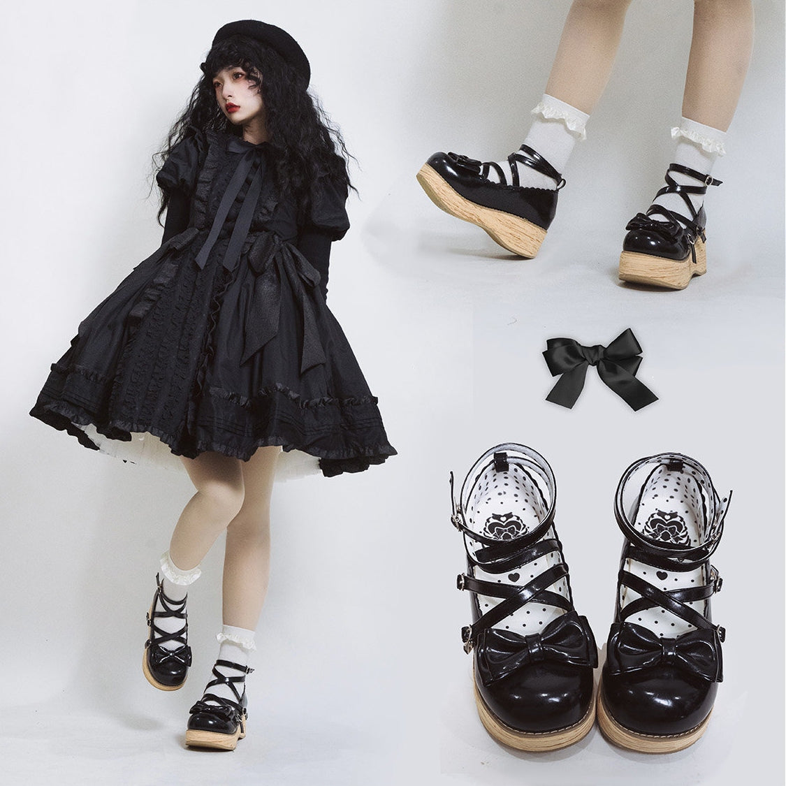 Tarta Tower Japanese Lolita Round‑Toe Platform Shoes