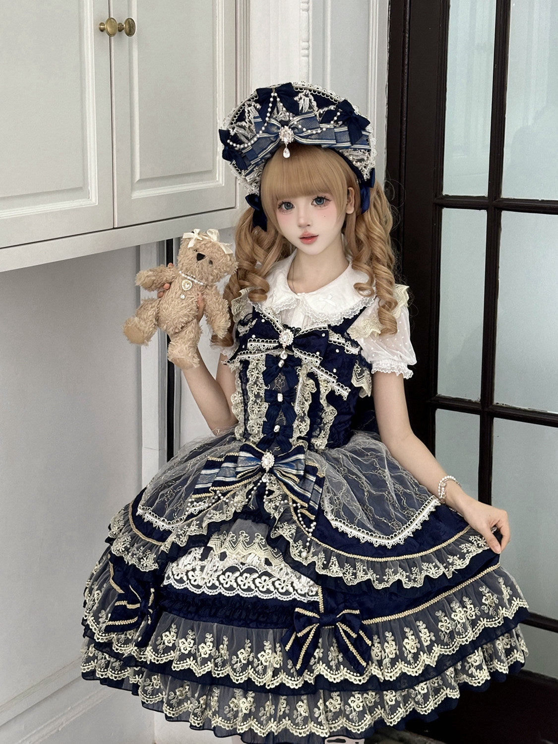 Crown of Gems Lolita Blue JSK Dress