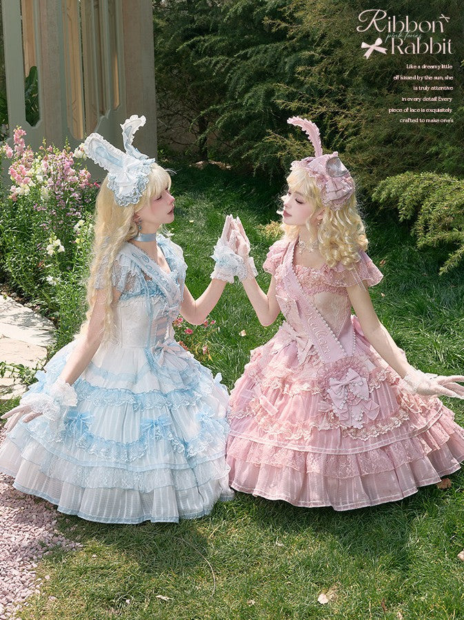 Ribbon Rabbit Lolita Blue JSK Dress