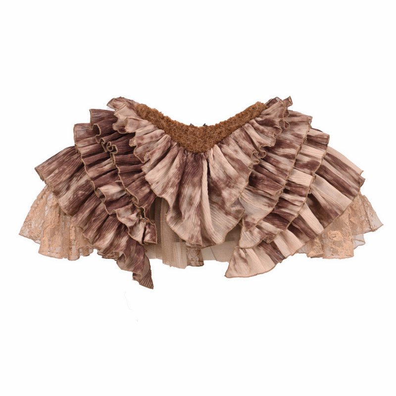 Lolita Elegant Fishbone Vest Ruffled Outfit set LG1018