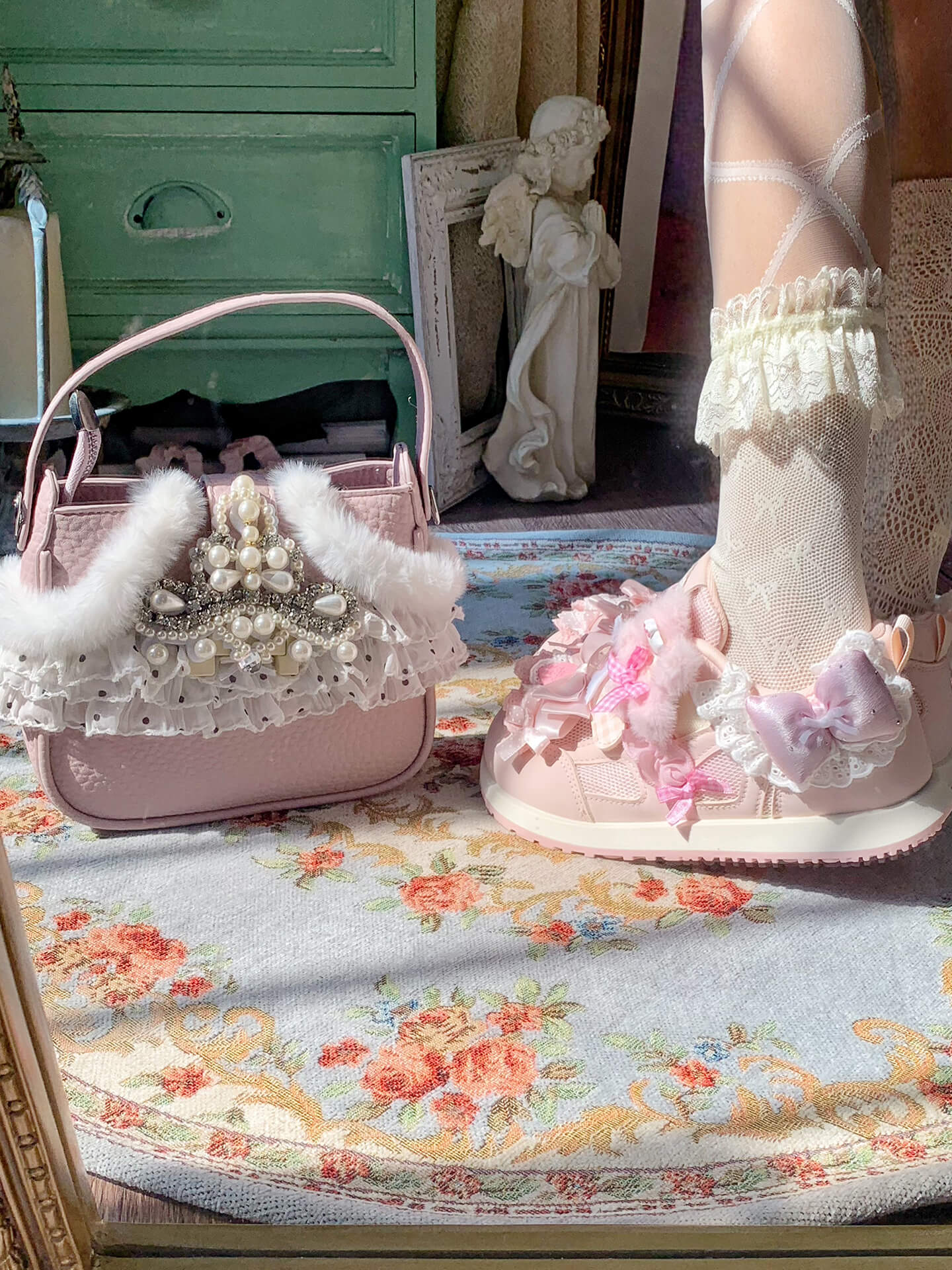 Lolita Sweet Pearl Rabbit Shoulder Bag LE8011