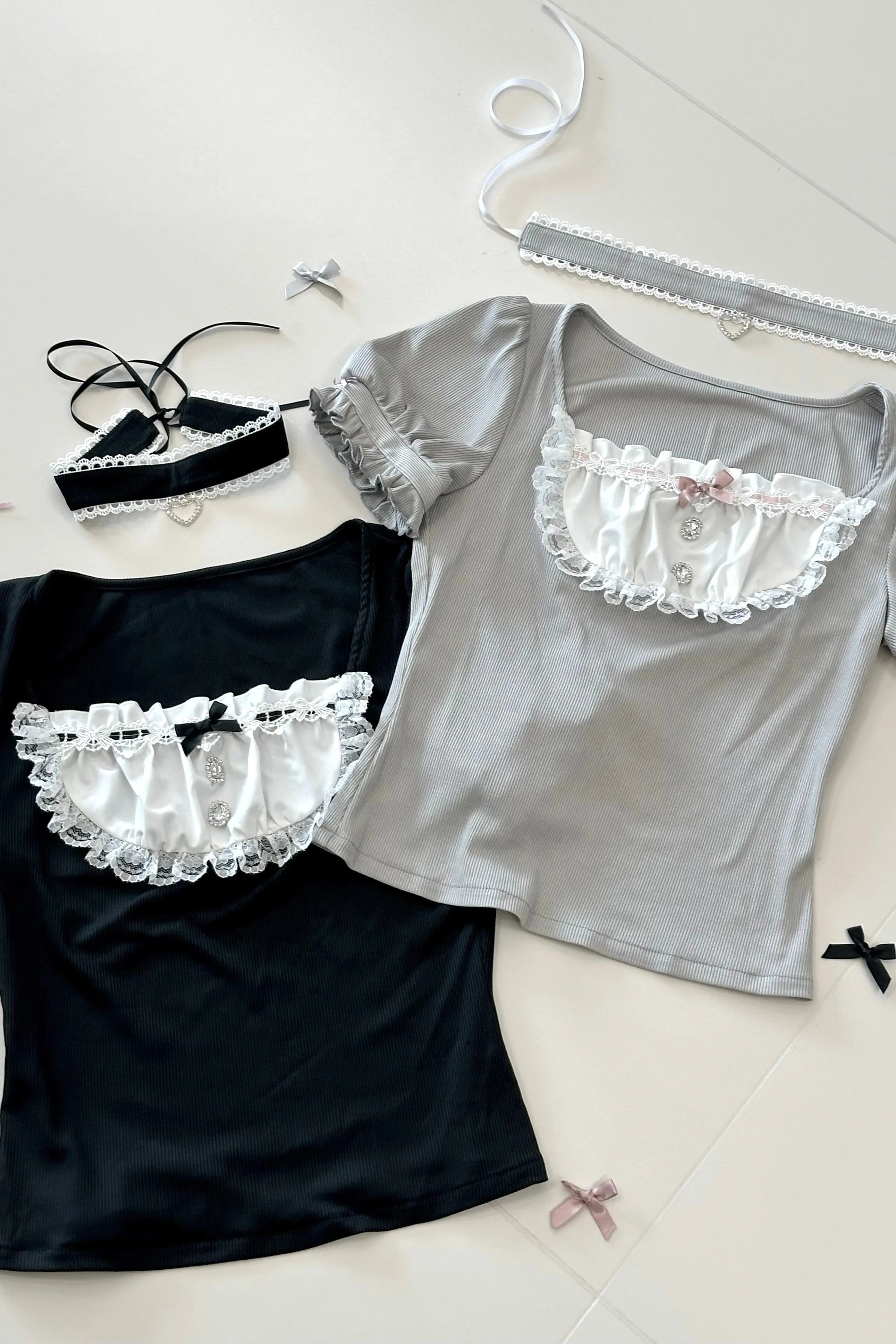 Little Cake Sweet Lace Ryōsangata Blouse