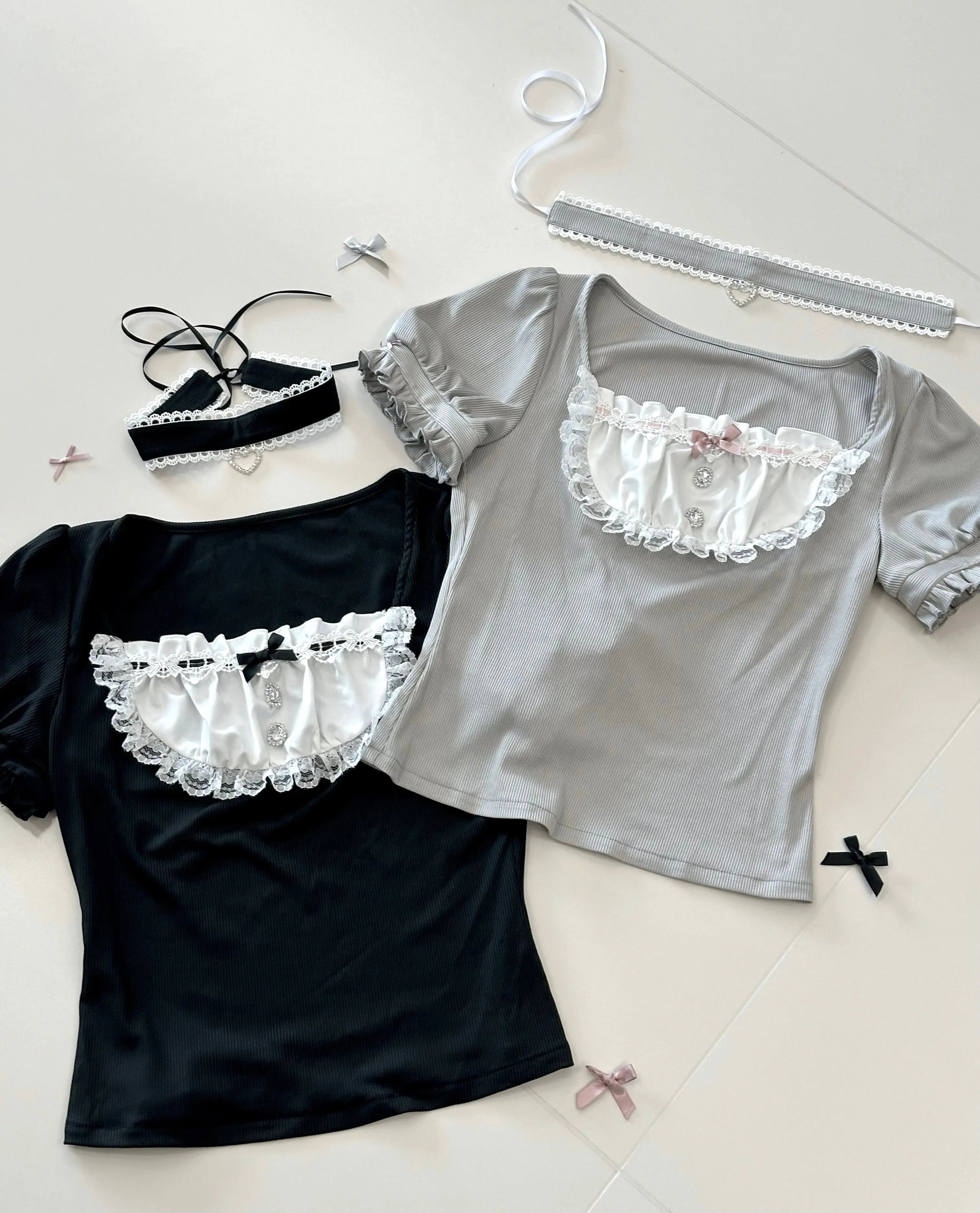 Little Cake Sweet Lace Ryōsangata Blouse