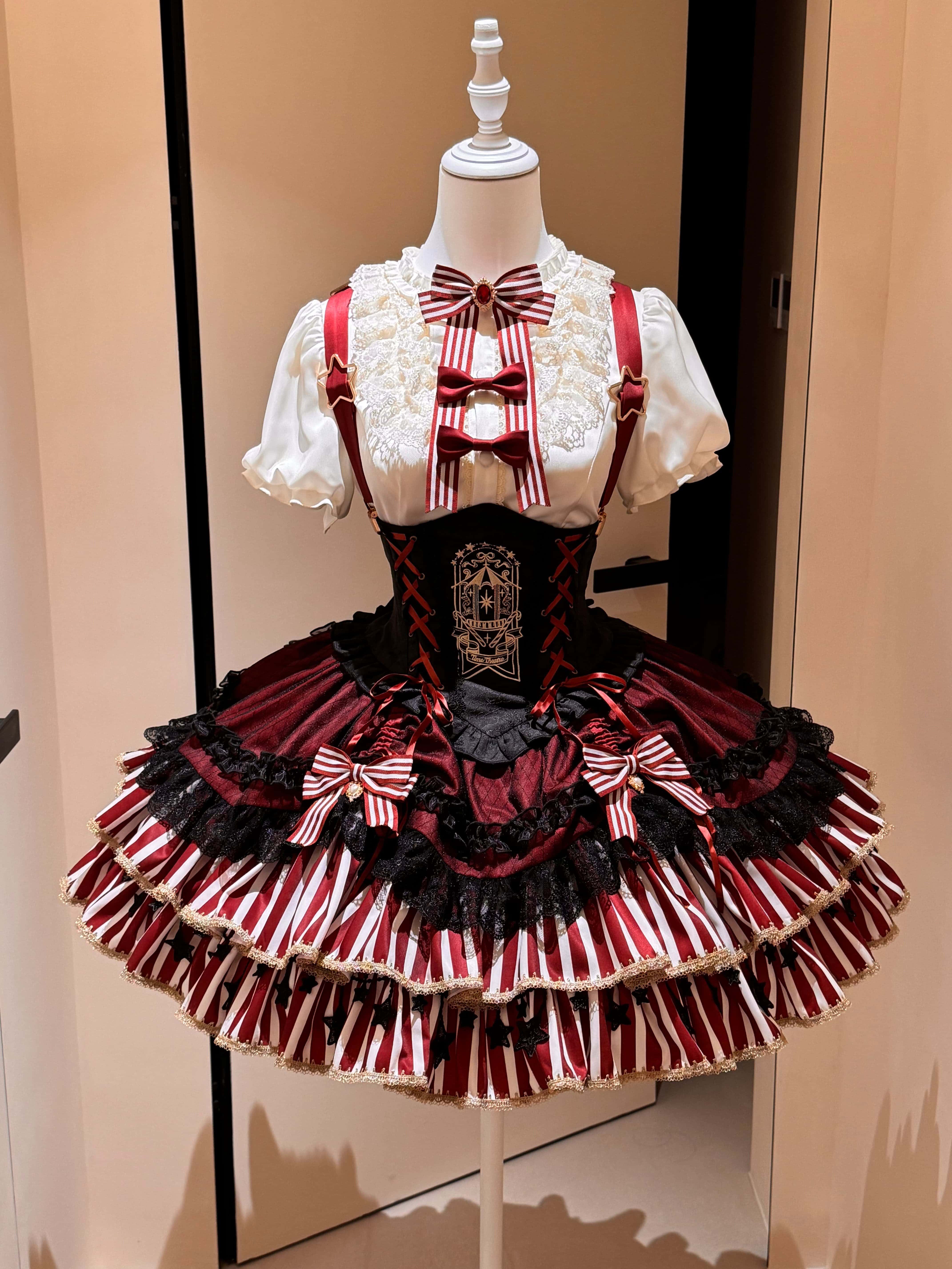 Star Track Academy Lolita Gothic Red Dress Set