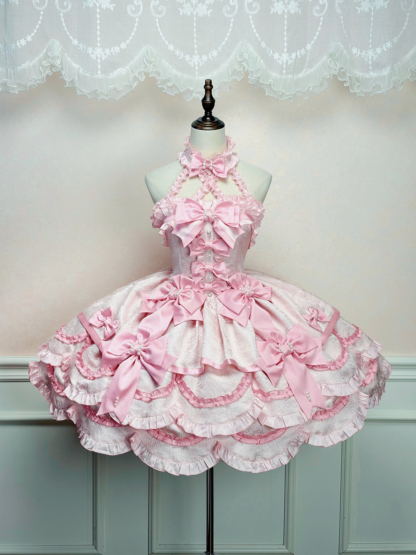 Sweet Petals Lolita Pink Halter Dress