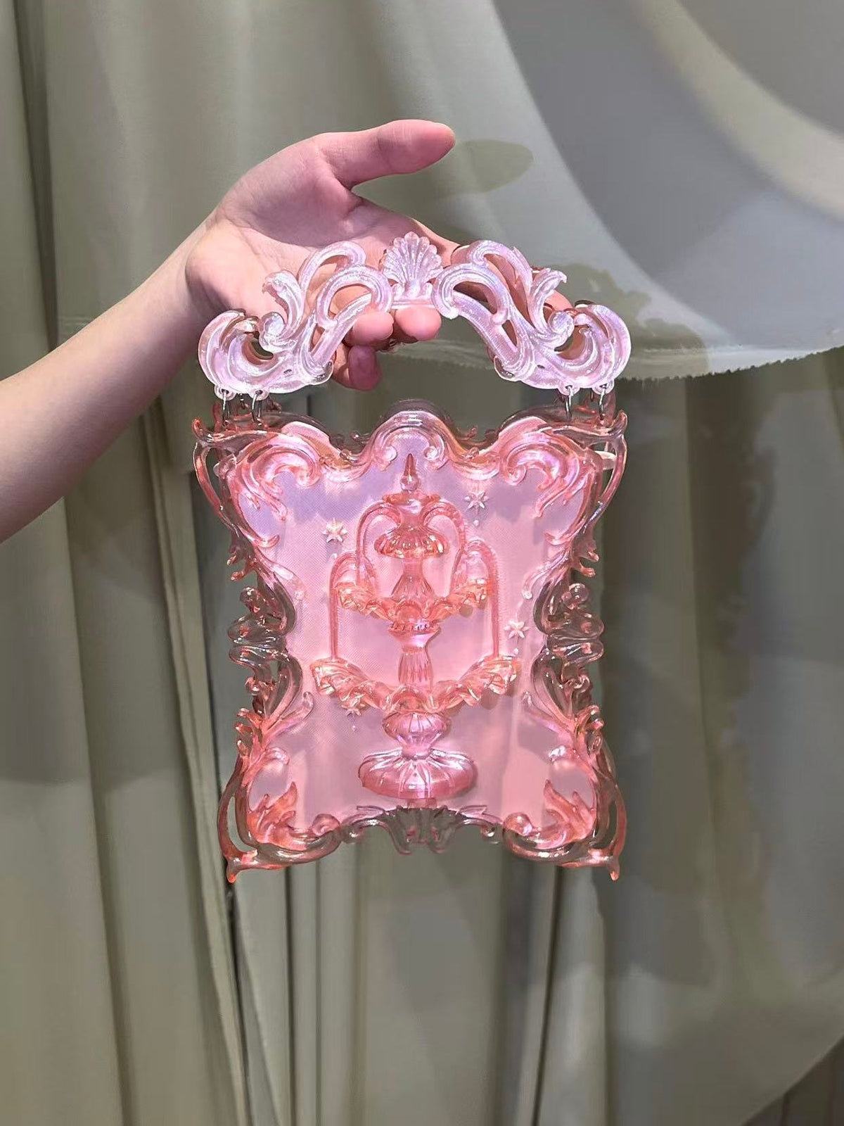 Baroque Fountain 3D Printed PLA Resin Handbag